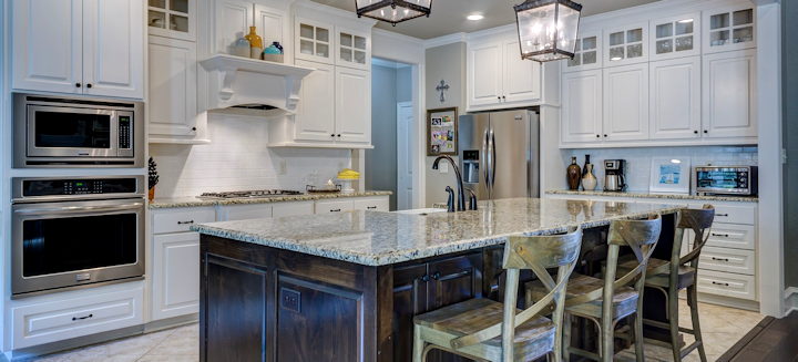 Kitchen island and remodel ideas in a high end space