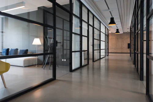 Office glass walls and doors